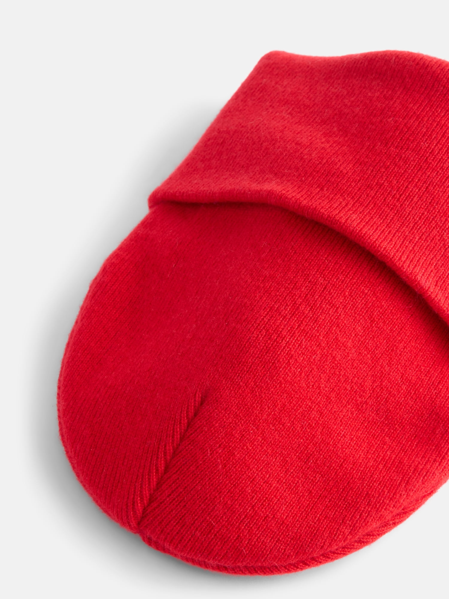 Free Assembly Men's Cashmere Ribbed Beanie Hat, One Size