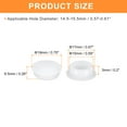 thumbnail image 2 of Uxcell 25pack Silicone Plug, Round Snap in Locking Hole Plug Waterproof Hole Plug for 14.5-15.5mm Hole, Translucent, 2 of 6