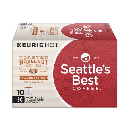 Seattle's Best Coffee Toasted Hazelnut Flavored Medium Roast Single Cup Coffee for Keurig Brewers, 6 boxes of 10 (60 Total K-Cup pods) 60 (Best Tasting Keurig Coffee)