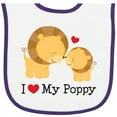 thumbnail image 2 of Inktastic I Love My Poppy Grandpa Baby Terry Cloth Bib, 2 of 3