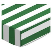 SheetWorld Fitted 100% Cotton Percale Play Yard Sheet Fits BabyBjorn Travel Crib Light 24 x 42, Forest Green Stripe