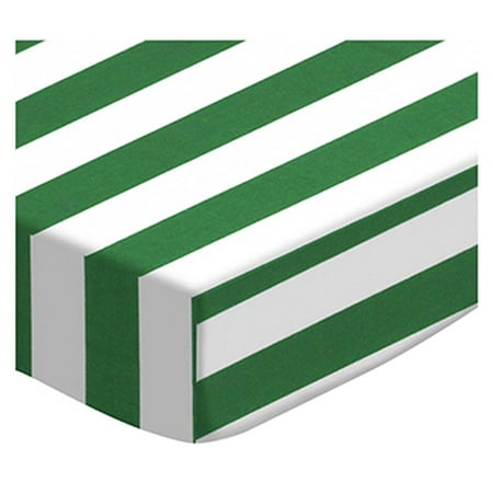 SheetWorld Fitted 100% Cotton Percale Play Yard Sheet Fits BabyBjorn Travel Crib Light 24 x 42, Forest Green Stripe