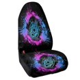 thumbnail image 2 of Chririnla Terry Cloth Car Seat Towel Cover with Gradient Turtle Splash, Waterproof Plush Microfiber Front Seat Cover for Trucks Cars SUVs, 2 of 7