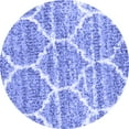 thumbnail image 1 of Ahgly Company Indoor Round Abstract Blue Contemporary Area Rugs, 8' Round, 1 of 4