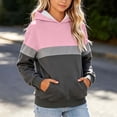 thumbnail image 2 of Ashirexll Girls Hoodies Colorblock Hooded Long Sleeve Sweatshirt for Big Kids Outdoor Layer 3-14 Years, 2 of 6