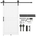thumbnail image 1 of HOMCOM 42"x84"Sliding Barn Door with Hardware Kit, Waterproof, White, 1 of 10