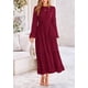 thumbnail image 3 of Vestido largo PRETTYGARDEN para mujer otoño-primavera con lunares suizos, 3 of 9
