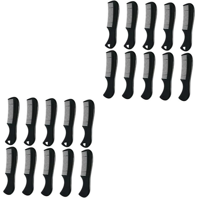 FRCOLOR 20pcs Pocket Sized Beard Comb for Men Portable Hair Styling Combs Fine Coarse Teeth Retro Design