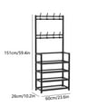 thumbnail image 3 of Ftwytp Shoe Rack and Coat Hanger, Space-Saving Organizer for Shoes and Clothes, Versatile Storage Stand for Entryway, 3 of 6
