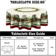 thumbnail image 2 of Christmas Holly Tablecloth Round 60 Inch Winter Red Birds Watercolor Leaves Decorative Table Cloth Christmas Holiday Round Table Cover Seasonal for Home Kitchen Dining Party Indoor Outdoor Decor, 2 of 6