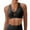 Black, variant on Sports Bras For Women Solid Color V Neck Removable Pads Quick Dry Shockproof Yoga Running Fitness Bra