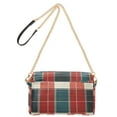 thumbnail image 2 of FORMRS Women Crossbody Purse with Chain Strap Vegan Leather Shoulder Handbag, Vibrant Red Tartan Pattern, 2 of 7