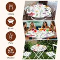 thumbnail image 6 of Spring Flowers Round Tablecloth 45-54 Inch Round Fitted Table Cloth with Elastic Edge, Pastoral Botanical Blossom Floral Waterproof Table Cover Protector for Outdoor Picnic Party Dining, 6 of 6