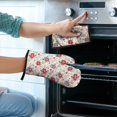 thumbnail image 2 of Pioneer Flower Floral Print Pattern 1-Pack Oven Mitts Set, Heat Resistant Kitchen Gloves, 7.7" X 12", 2 of 6