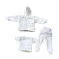 thumbnail image 4 of 3x 1/12 Sudadera Conjunto Ropa deportiva Sudadera con capucha Pantalones Disfraz Ropa en miniatura para Blanco, 4 of 9