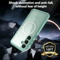 thumbnail image 4 of Dteck Full Body Case with Camera Lens Protector for Samsung Galaxy S24,Magnetic TPU Case Built-in Screen Protector Compatible with MagSafe Shockproof Cover,Green, 4 of 5