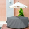 thumbnail image 5 of Covers & All Patio Round Table and Chair set cover with Umbrella Hole - Heavyduty 18 Oz Waterproof Outdoor Backyard furniture cover with Air pocket & Drawstring for Snug fit. (109"Dia x 24"H, Grey), 5 of 8
