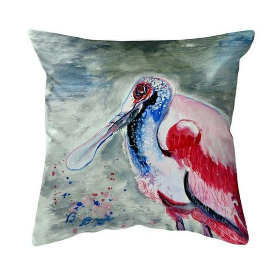 Betsy Drake NC1015 18 x 18 in. Amelia Spoonbill Non-Corded Indoor & Outdoor Pillow