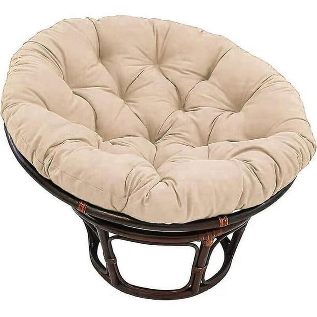 Cojín grueso y redondo para silla capitoné: cómodo suelo, jardín, sillón de ratán y cojín para silla colgante-100 cm