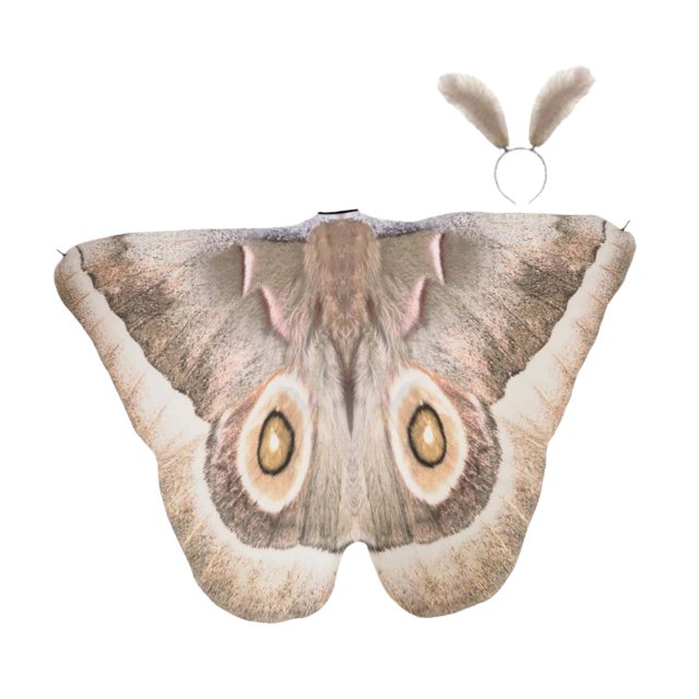Capa de mariposa de Halloween, chal decorativo versátil para carnaval de mascaradas Café ligero
