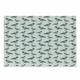 thumbnail image 1 of Black Crow Cutting Board, Monochromatic Sketchy Drawn Bird Continuous Pattern Print, Decorative Tempered Glass Cutting and Serving Board, in 3 Sizes, by Ambesonne, 1 of 2