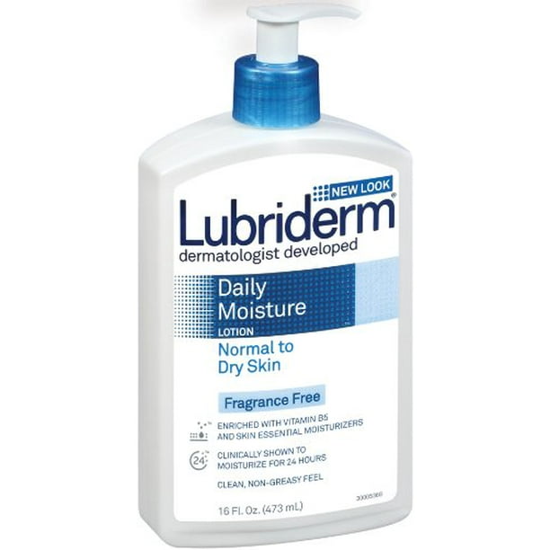 Lubriderm Daily Moisture Lotion for Normal to Dry Skin, Fragrance Free