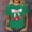 Green, variant on Tshirt Women Cherry Print Short Sleeve Crewneck Fruit Top Tees for Women Purple S
