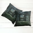thumbnail image 2 of Ambesonne Gothic Throw Pillow Cover 2 Pack, Dark Haunted Castle, 20", Green Grey, 2 of 6