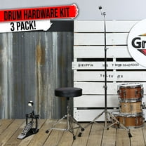 Griffin (3-Pack) Base Pedal, Drum Throne & Straight Cymbal Stand Percussion Set