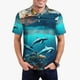 thumbnail image 1 of Balery Hawaiian Ship Dolphin Camisa Polo de Hombre con Estampado, de Manga Corta y Tejido Medio, Camisa Tipo Golf Polo-Large, 1 of 6