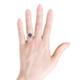 thumbnail image 4 of ANGARA Natural 1.4 Ct. Amethyst with Diamond Halo Ring in 14K Yellow Gold for Women (Ring Size: 11.5), 4 of 10