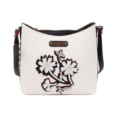 - Women's Nicole Lee Daria Flower Embellished Crossbody 10.25