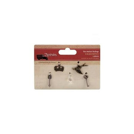 7 Gypsies 7G12665 Flea Market Findings 5-Pkg-Charming