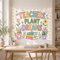 thumbnail image 5 of Plant Dreams With Books And Pencils, Inspirational Illustration Style for Classroom Decor Fans, School Wall Art, Back To School Gift Tapestry Wall Hanging for Classroom and Office, 5 of 7