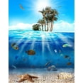 thumbnail image 2 of ABPHOTO Polyester 5x7ft Underwater World Backdrop Tropical Seaside Sand Beach Backdrops Palm Tree Blue Sea Photography Background for Kids Baby Summer Journey Ocean Sailing Photo Studio Props, 2 of 3