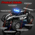 thumbnail image 3 of Growsly 33KM/H RC Cars Toys, 1:12 RC Monster Trucks Offroad Hobby RC Truck Toys with LED Headlight and Rechargeable Battery Gift for Adults Boys 5-12 Kids, Silver, 3 of 7