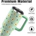 thumbnail image 4 of 40 Oz Avocado Tumbler with Handle and Straw Lid, Insulated Avocado Cups Keeps Drinks Cold & Hot, Stainless Steel Avocado Mugs Fruit Tumbler Cute Avocado Gifts for Women Girls, 4 of 6
