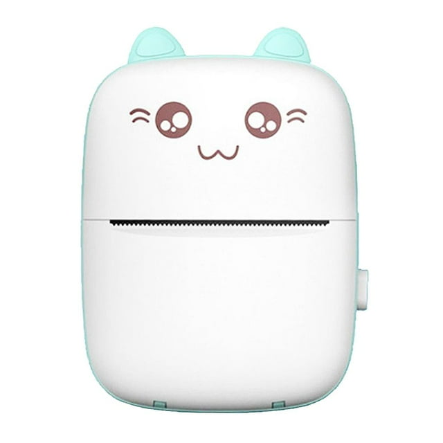 Esquirla Imprimante Thermique de Poche Mini Sans Fil pour Notes Reçus Photo Téléphone Bleu Vert + 1 Rouleau
