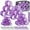 Purple, variant on 4 Sizes Self-Grip Hair Rollers Set - 50 Pcs with Clips in 4 Colors, Jumbo Rollers for Long, Short Hair and Bangs (25mm, 36mm, 48mm, 60mm)