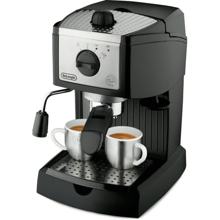 - DeLonghi Black and Silver Pump Driven Espresso and Cappuccino Maker