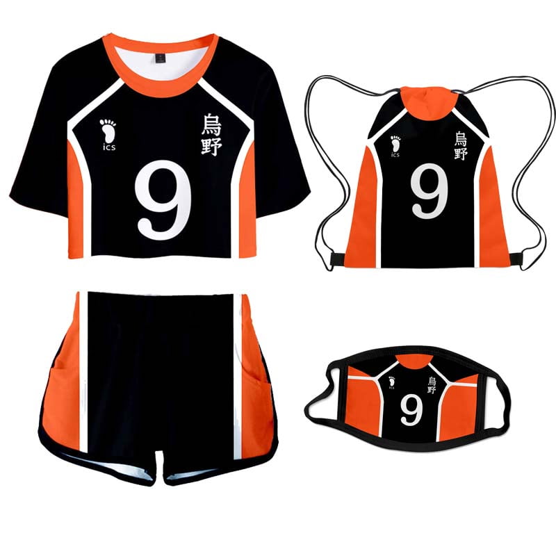 High School Volleyball Uniform Kozume Kenma Cosplay Set 2PK Shirt