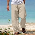 thumbnail image 2 of Mens Casual Chinos Pants Relaxed Fit Elastic Waist Khaki Trousers Stretch Dress Slacks with Pockets Khaki XXXXXL, 2 of 6