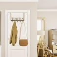 thumbnail image 5 of Sandblasted Coffee Color Manganese Steel Over the Door Towel Rack 5 Hooks, 5 of 6
