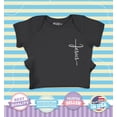 thumbnail image 2 of Shop4Ever Jesus Cross Cursive Script Pocket Size Baby's Bodysuit Infant Cotton Romper 12 Months Black, 2 of 5