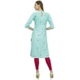 thumbnail image 5 of Bimba Kurta Indian Women's Bollywood Designer Green Ethnic Kurti Tunic Dress-4, 5 of 5