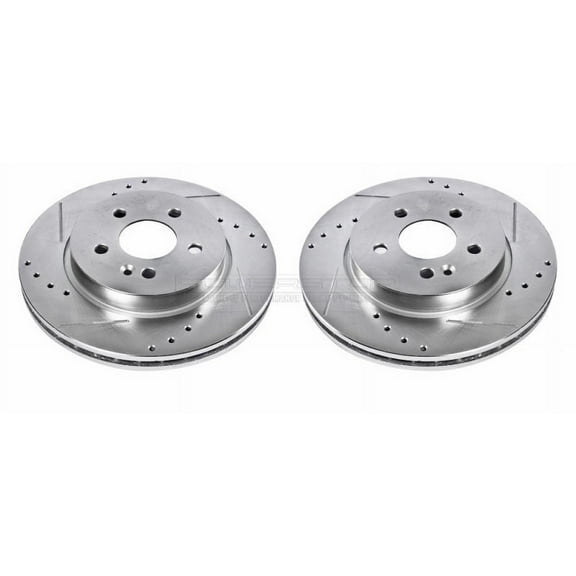 Power Stop EBR626XPR Evolution Drilled & Slotted Rotors -Front