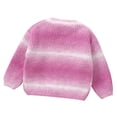 thumbnail image 4 of Little Kids Cable Gradient Knit Sweaters Cute Round Neck Long Sleeve Pullover Top Casual Loose Oversized Knitted Sweater Simple Knit Sweater Winter Outfits for Toddler and Kids 8-10 Years, 4 of 8
