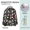 thumbnail image 5 of Playful Cat Print Backpack for Women & Girls - Durable Waterproof Bookbag for College & School - Roomy Laptop Backpack with Side Pockets - Stylish Floral Cat Theme, 5 of 6