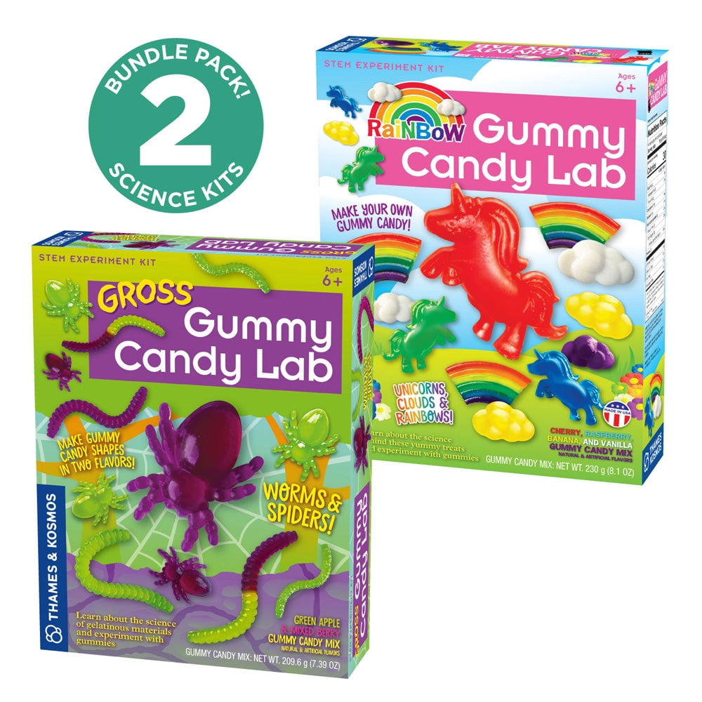 Gummy Candy Experiment Kits 2Pack . Rainbow Gummy Candy Lab & Gross