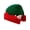 C, variant on Christmas Elf Hat, Striped Knit Beanie with Pearl Elf Ears and Pom Pom, Holiday Ugly Sweater Winter Cap for Women Girls